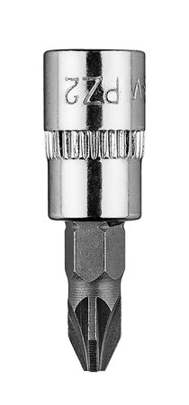 Końcówka wkrętakowa PZ2 na nasadce 1/4", krótka, 37 mm