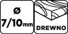 Wiertło do konfirmatów 7/10 mm