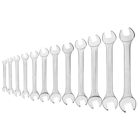 Klucze płaskie dwustronne 6-32 mm, zestaw 12 szt.