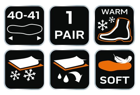 Wkładki do butów thermal comfort - rozmiar 40-41.