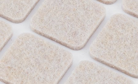 Podkładki filcowe samoprzylepne, jasnobrązowe 20x20 mm, 20 szt.