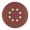 Krążki ścierne na rzep 150 mm, P80, 5 szt., z 8 otworami