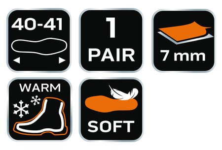 Wkładki do butów filcowe - rozmiar 40-41.