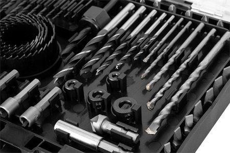 Zestaw wierteł i bitów, nasadki, 90 szt.