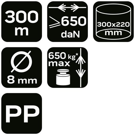 Linka pleciona polipropylenowa fi 8 300m