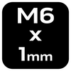 Wiertło gwintujące HSS TiN, M6x1 mm, Hex