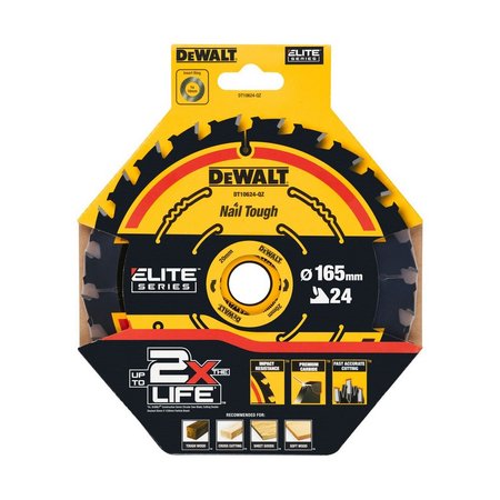 DeWalt DT10624 Tarcza Pilarska 165mm 24z do Drewna EXTREME Framing