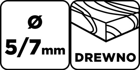 Wiertło do konfirmatów 5/7 mm