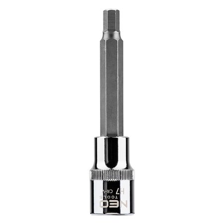 Końcówka sześciokątna na nasadce 1/2", H7 x 100 mm