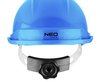Hełm przemysłowy z paskiem podbródkowym, niebieski