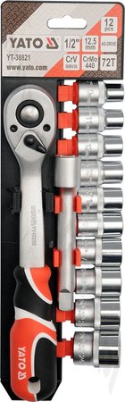 ZESTAW KLUCZY NASADOWYCH 1/2'' 12 CZĘŚCI