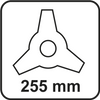 Kosa spalinowa 1.2kW, szerokość koszenia 255/460 mm