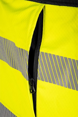 Kurtka robocza ostrzegawcza Softshell, żółto-czarna, rozmiar XXL