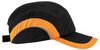 Czapka z daszkiem ze wzmocnieniem, czarno-pomarańczowa, CE