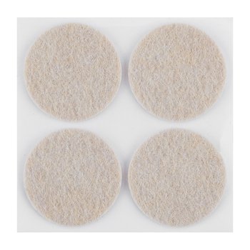 Podkładki filcowe okrągłe samoprzylepne, jasnobrązowe 40 mm, 4 szt.