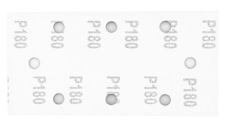 Papiery ścierne na rzep 93 x 185 mm, P180, 5 szt., z 8 otworami