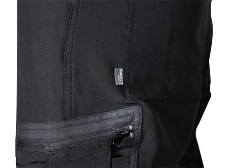 Spodnie robocze Mix&Match, 4 way stretch, czarno-pomarańczowe, rozmiar L