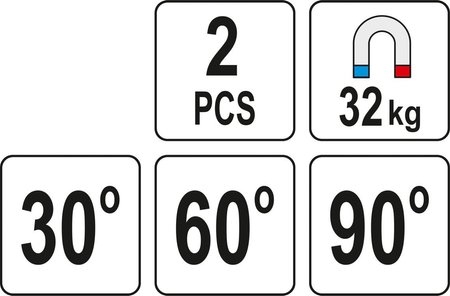 MAGNETYCZNE UCHWYTY SPAWALNICZE 32 KG 2 SZTUKI