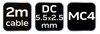 Przedłużacz solarny kabel DC 5.5*2.5, długość 2 m