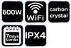 Panel grzewczy na podczerwień 600W, WIFI