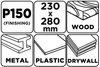 Płótno ścierne 230 x 280 mm, P150