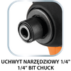 Zakrętarka udarowa bezszczotkowa 18V, 300Nm, hex ¼”, compact, Energy+, bez akumulatora