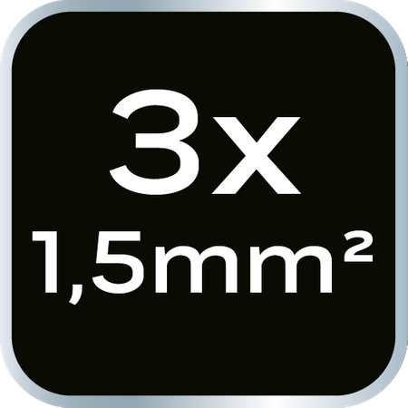 Przedłużacz listwowy 5m, 3x1.5mm2, 3G, biały, ON/OFF