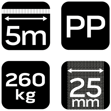 Pas mocujący z grzechotką 25 mm x 5 m, wytrzymujący 260 kg PP
