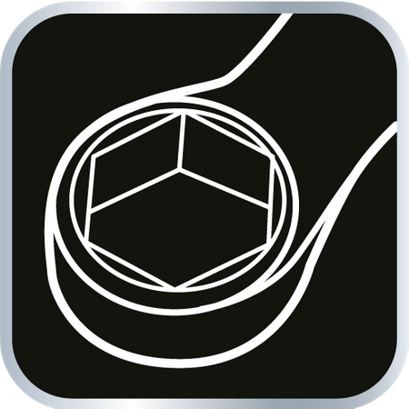 Klucz płasko-oczkowy HEX/V 22 x 260 mm