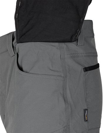 Spodnie robocze Mix&Match, 4 way stretch, z kaburami, Cordura, szaro-czarne, rozmiar M