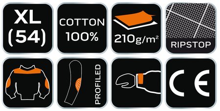 Bluza robocza Motosynteza, 100% bawełna rip stop, rozmiar XL