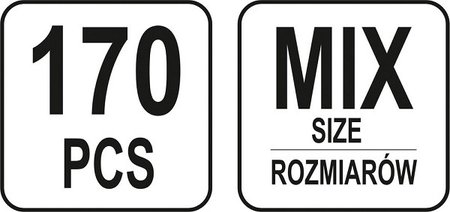 WKRĘTY /PODKŁADKI DO KAROSERII MIX 170SZT