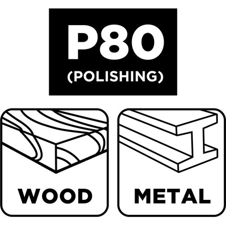 Płótno ścierne w rolce 2,5 m x 115 mm, P80