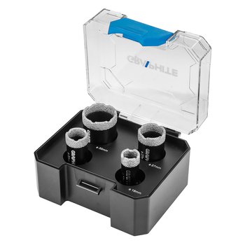 Otwornice diamentowe (18, 22, 27, 35 mm), zestaw 4 el.