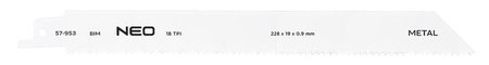 Brzeszczoty do piły szablastej 228 x 19 x 0.9 mm, 18TPI, kpl. 2 szt.