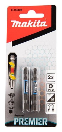 KOŃCÓWKA WKRĘTAKOWA UDAROWA PZ2 50MM TYP E 2SZT