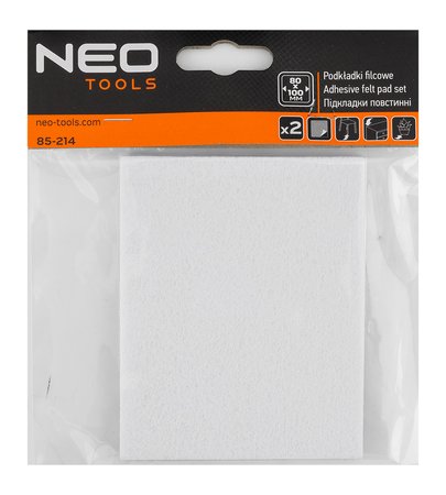 Podkładki filcowe samoprzylepne, białe 80x100mm, 2 szt.