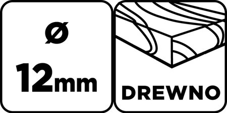 Wiertło do drewna, przedłużane 12 x 250 mm