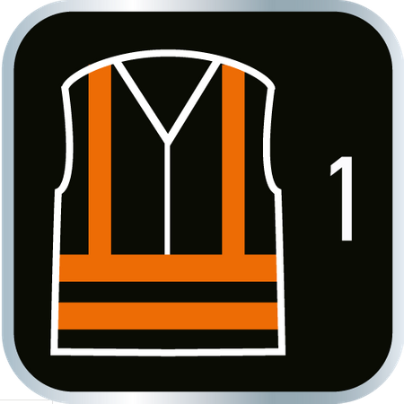 Ogrodniczki robocze, ostrzegawcze, granatowe, rozmiar M