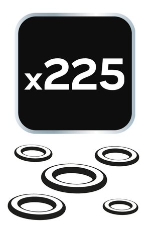 O-ringi NBR, 225 sztuk