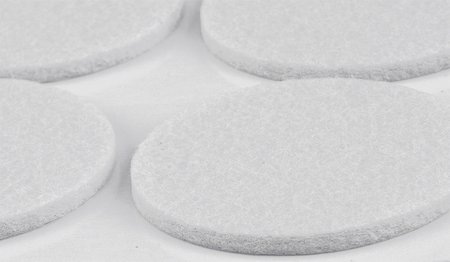 Podkładki filcowe okrągłe samoprzylepne, białe 40 mm, 4 szt.