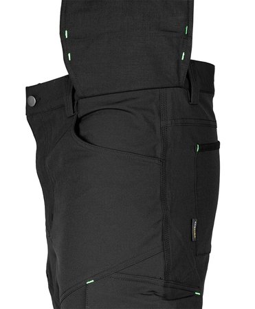 Spodnie robocze Mix&Match, 4 way stretch, z kaburami, Cordura, czarne, rozmiar M