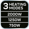 Grzejnik konwektorowy z termostatem 2000W turbo