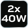 Lampa podwójna 360 stopni 2x4300lm