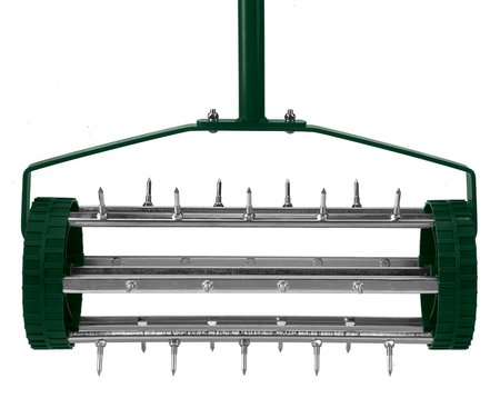 Aerator ręczny, wertykulator walcowy do trawy 27  kolcy, średnica 15cm