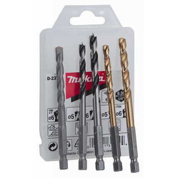ZESTAW WIERTEŁ 6K, 1/4' (MIESZANE)