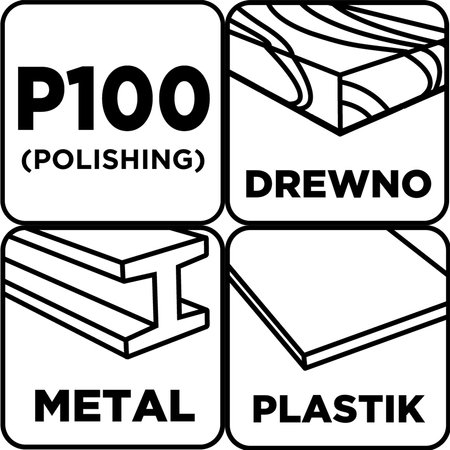 Papiery ścierne 93 x 230 mm, P100, 5 szt., bez otworów