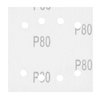 Papiery ścierne na rzep, kwadrat 113 x 113 mm, P80, 5 szt., z 8 otworami do 04-623