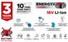 Wiertarko-wkrętarka akumulatorowa bezszczotkowa z udarem Energy+ 18V, Li-Ion, 13 mm, bez akumulatora