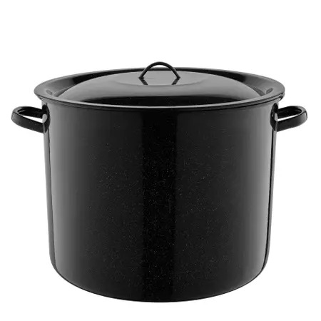Garnek emaliowany gładki z pokrywką 32 cm, 20 l
